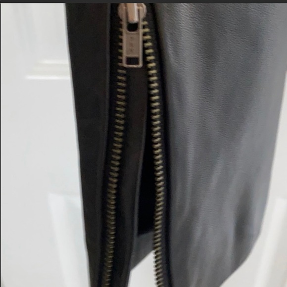 $795 Elizabeth and James Black Leather Blazer Jacket Lambskin Size 6 - Picture 9 of 9